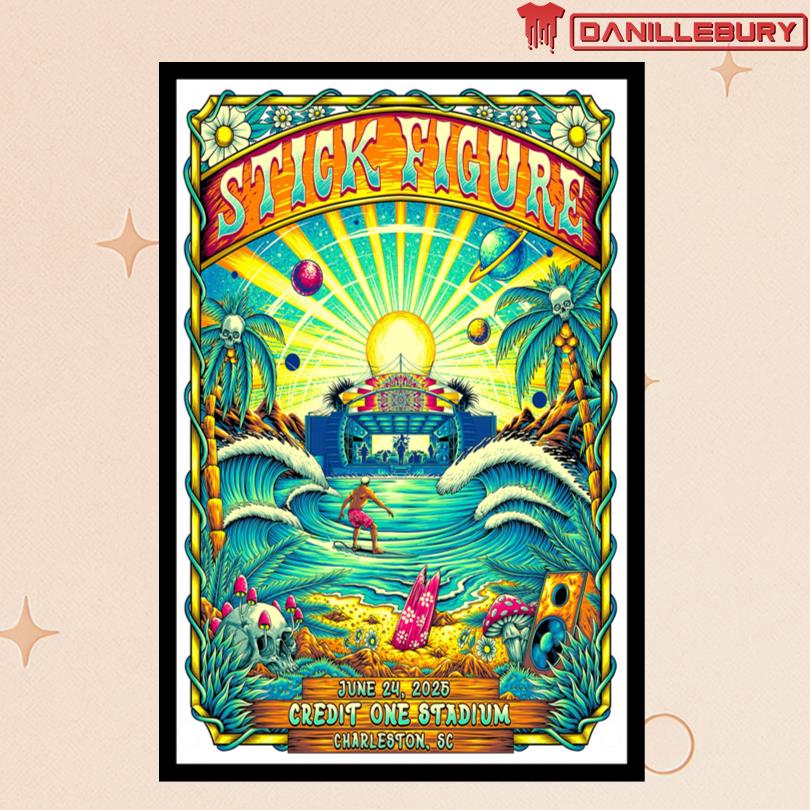 Stick Figure June 24 2025 Credit One Stadium Charleston SC Poster