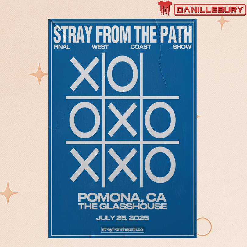 Stray From The Path Jul 25 2025 The Glass House Pomona CA Poster