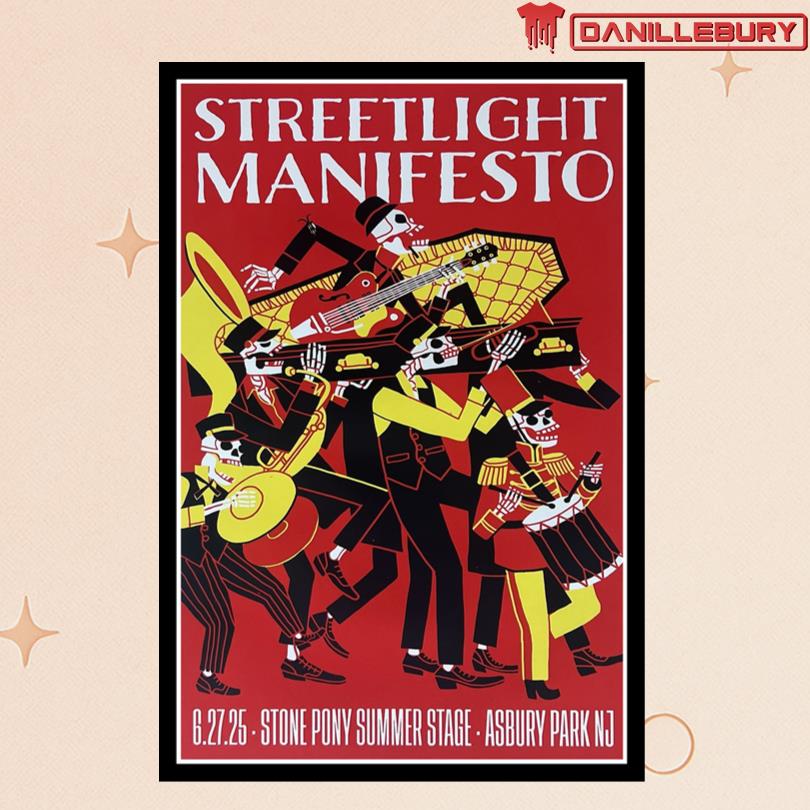 Streetlight Manifesto June 27 2025 Asbury Park NJ Poster