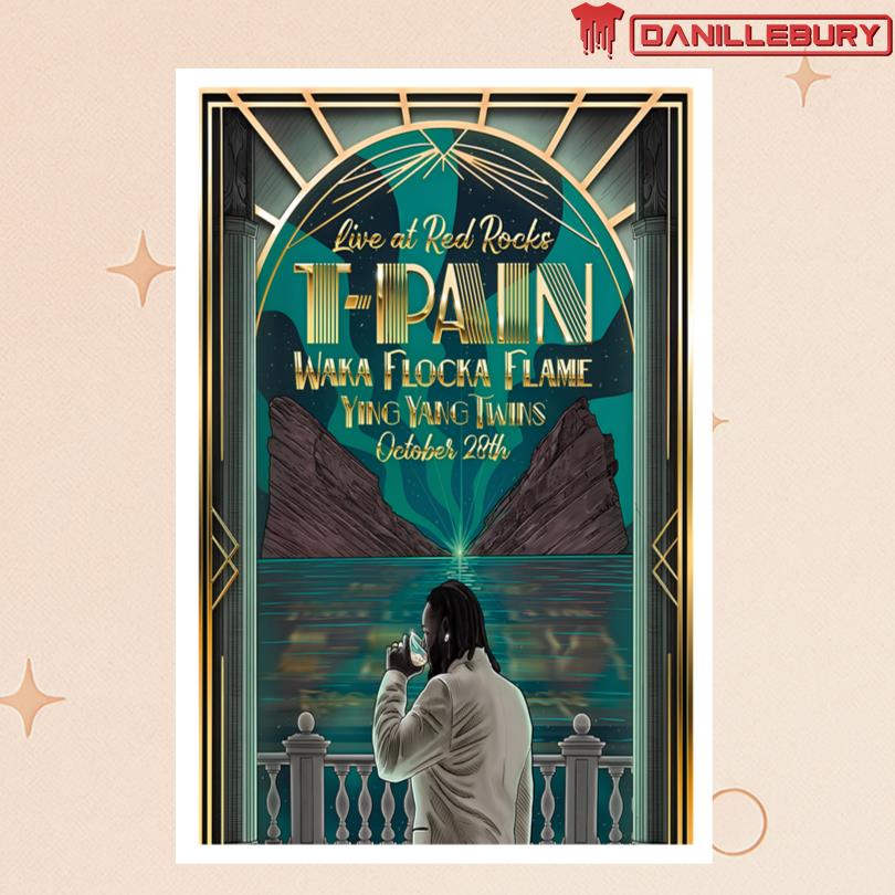 T-Pain Waka Flocka Flame and the Ying Yang Twins October 28 2025 At Red Rocks Poster