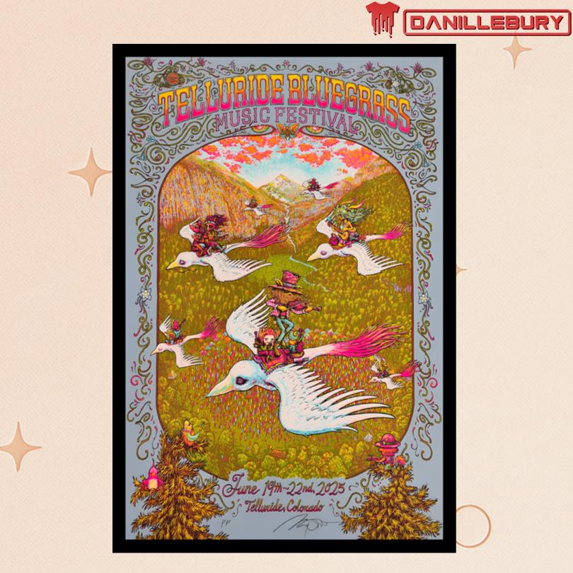 Telluride Bluegrass Music Festival Telluride Colorado June 19-22 2025 Show Poster