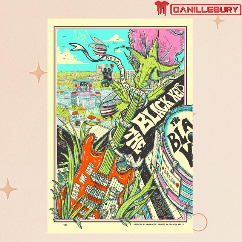 The Black Keys Raleigh NC June 12 2025 Tour Poster