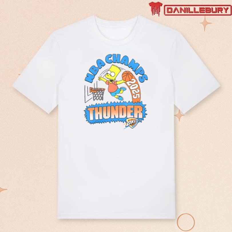 The Simpsons Bart x Thunder 2025 NBA Champs Shirt