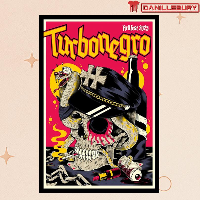 Turbonegro Hellfest 2025 Tour Poster