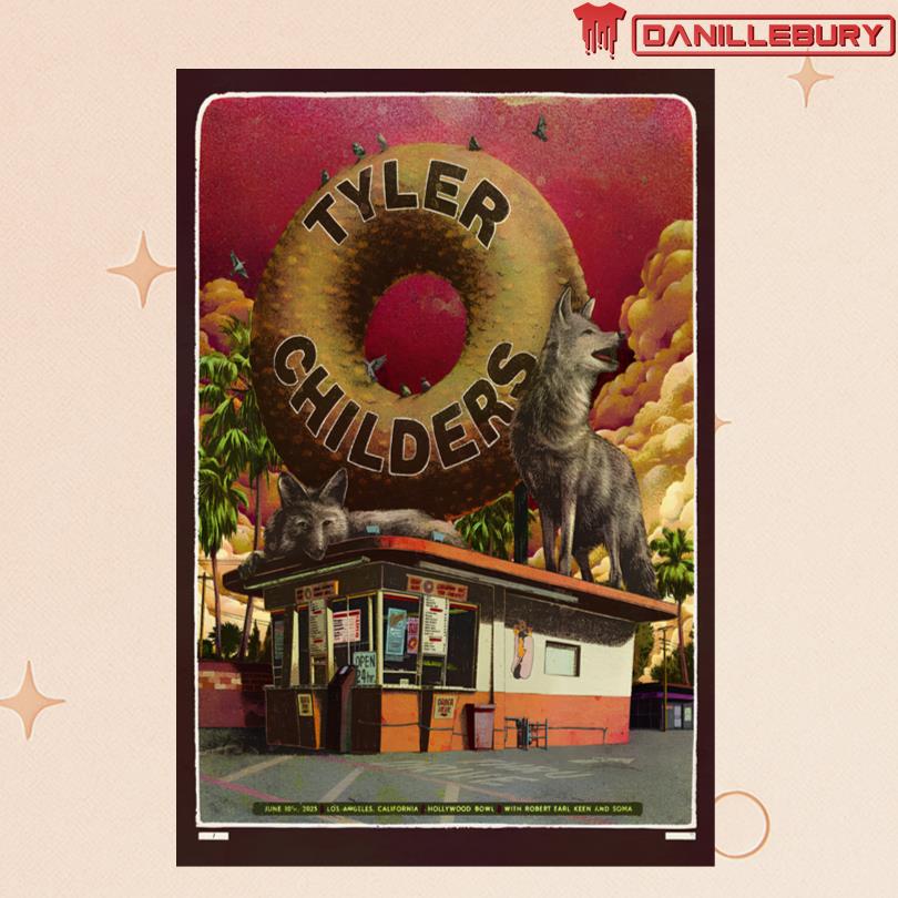 Tyler Childers June 10 2025 Los Angeles CA Poster