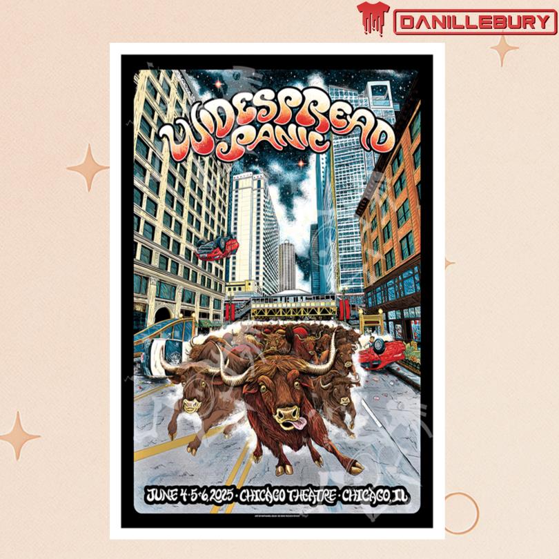 Widespread Panic June 4 5 6 2025 Chicago Theatre Chicago IL Poster
