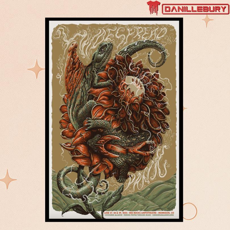 Widespread Panic Red Rocks Amphitheatre, Morrison CO Jun 27-29 2025 Poster