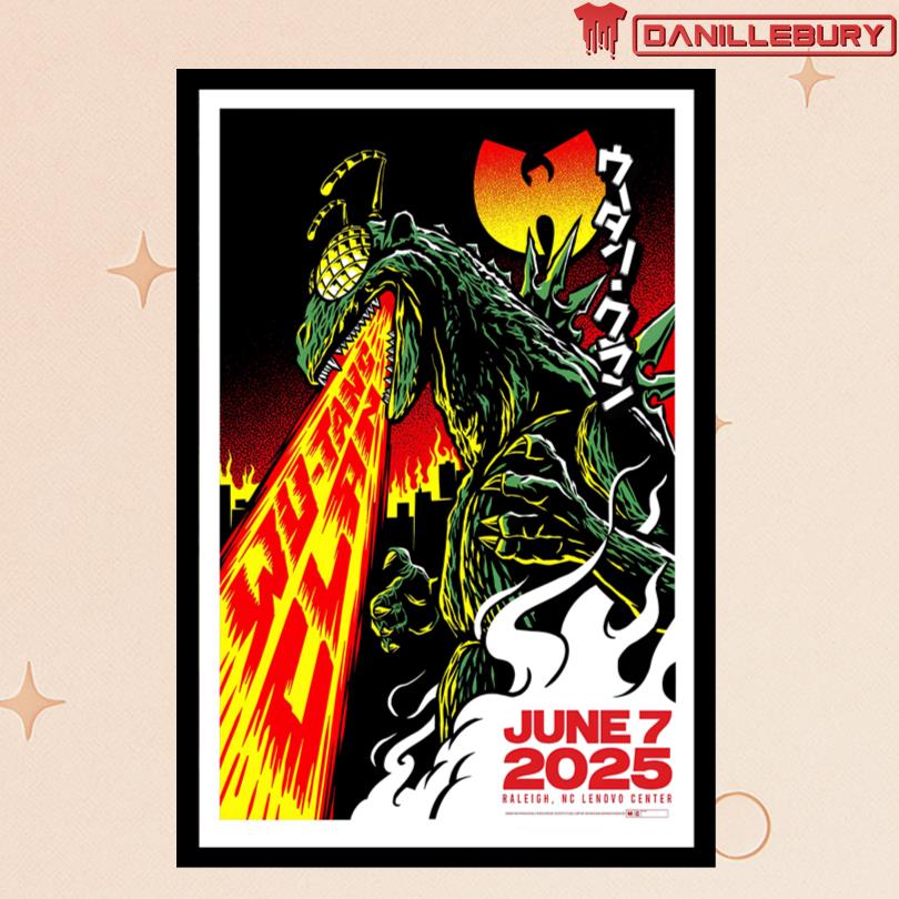 Wu Tang Clan June 7 2025 Lenovo Center Raleigh NC Poster