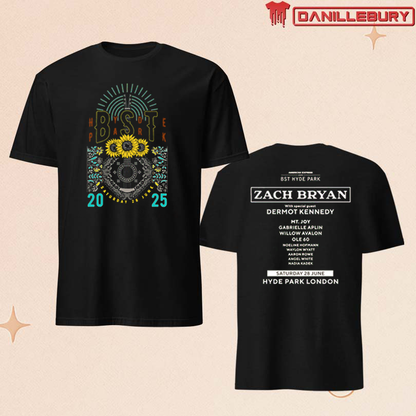 Zach Bryan Hyde Park London Sunday 29th 2025 Tee