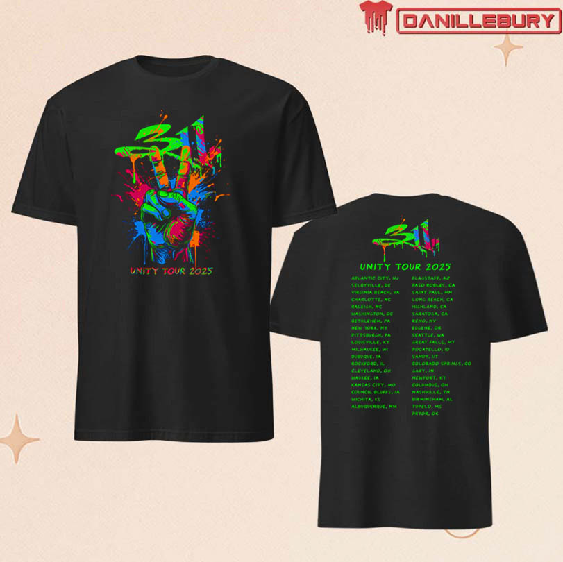 311 Unity Tour 2025 Peace Splatter Shirt