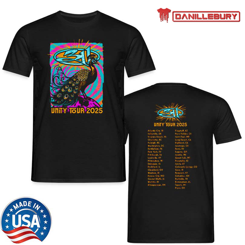 311 Unity Tour 2025 Peacock T-Shirt