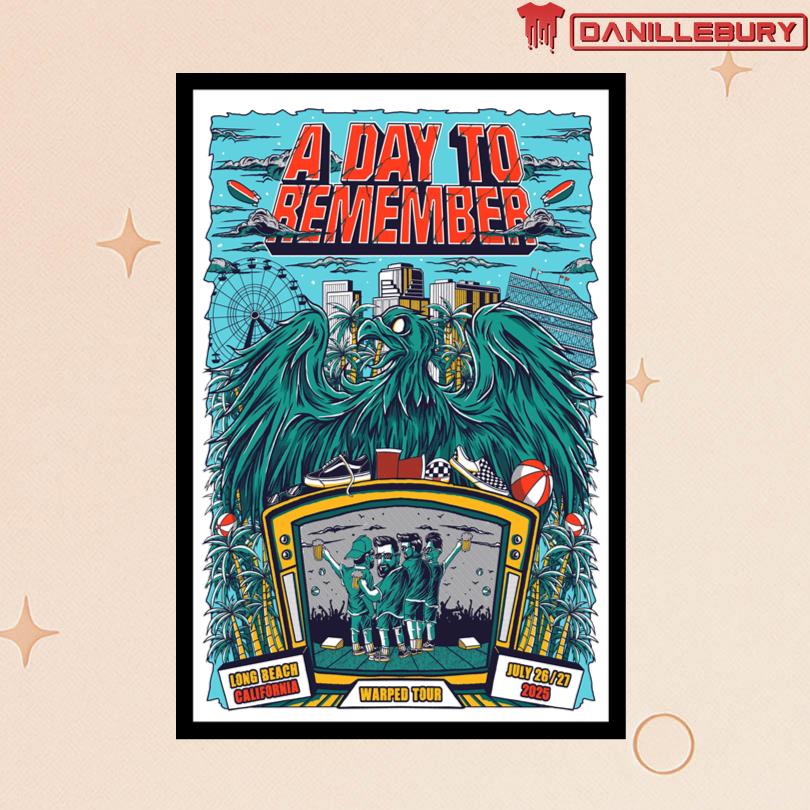 A Day To Remember Vans Warped Tour July 26 27 2025 Poster