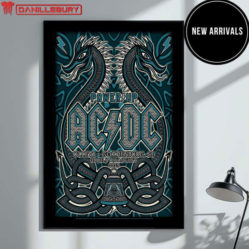ACDC July 28 And August 1 2025 Goteborg Sweden At Ullevi Stadium On Tour Poster