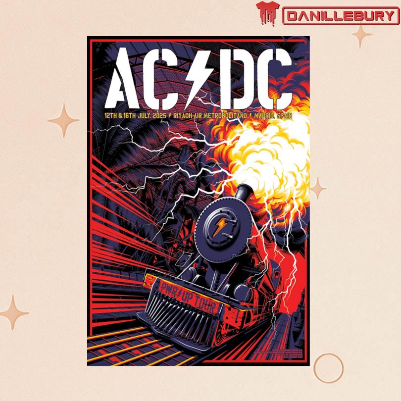 ACDC Riyadh Air Metropolitano, Madrid, Spain July 12 2025 Poster