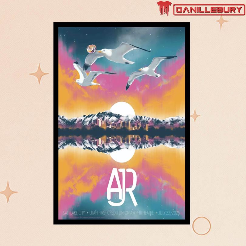 AJR Live Tour Utah First Credit Union Amphitheatre July 22 2025 Poster