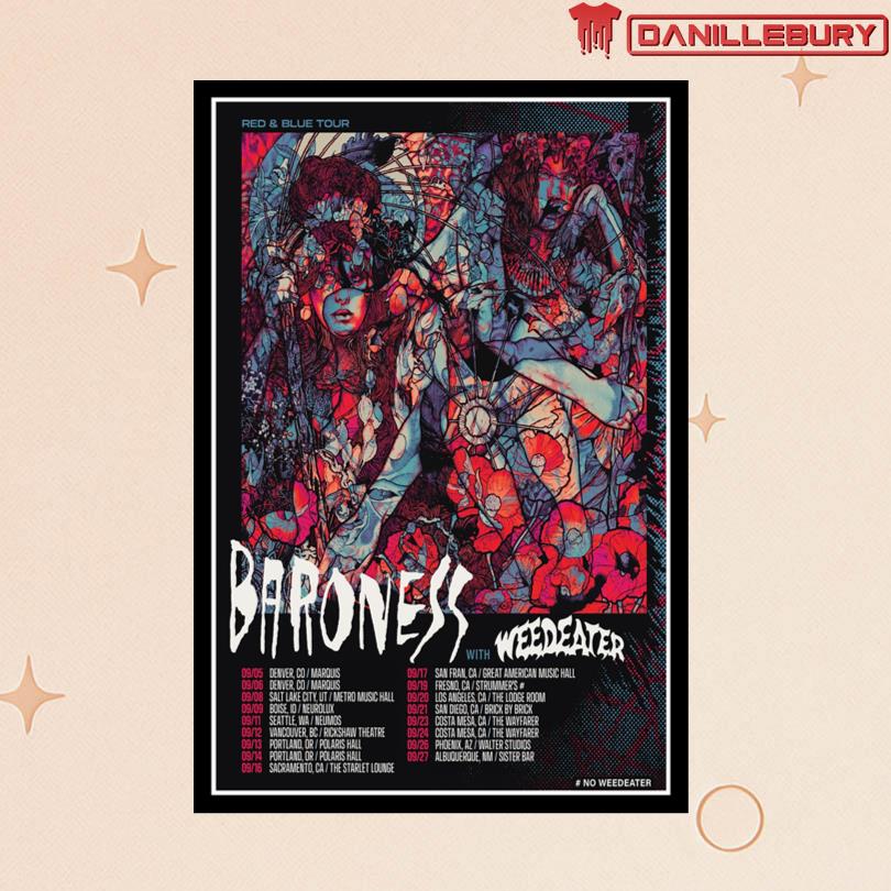 Baroness 2025 Red & Blue Tour Poster