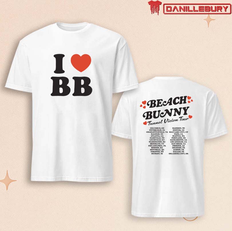 Beach Bunny I Love Bb 2025 Spring Tour Shirt