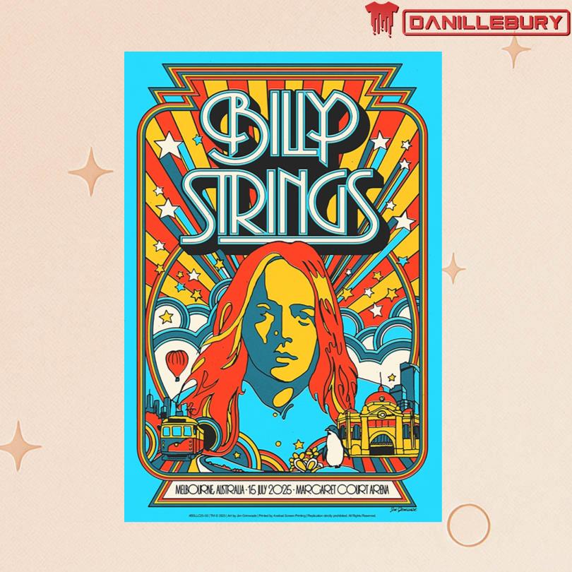 Billy Strings July 15 2025 Melbourne Australia Poster
