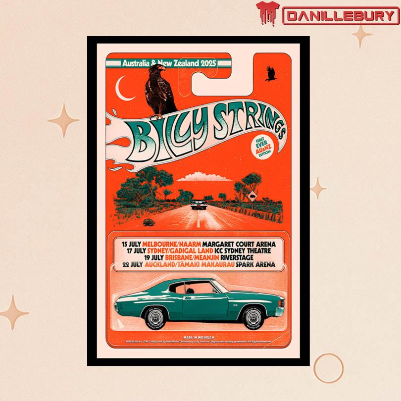 Billy Strings Tour Australia & New Zealand 2025 Poster