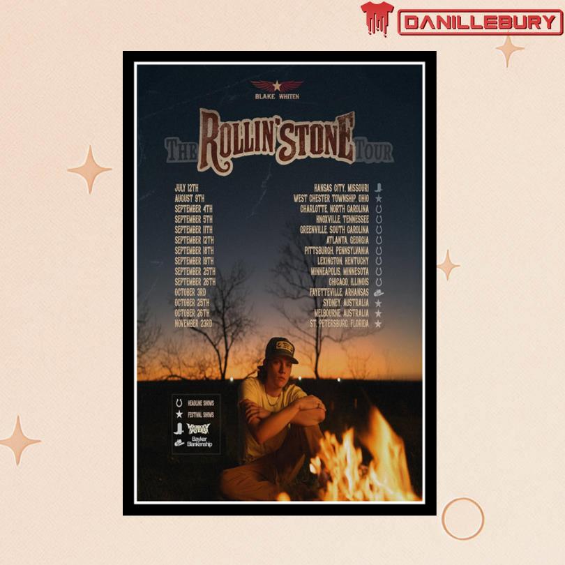 Blake Whiten The Rollin Stone Tour 2025 Poster