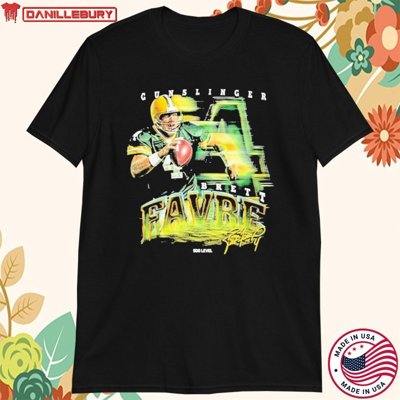 Brett Favre Green Bay Packers Grunge WHT T-shirt