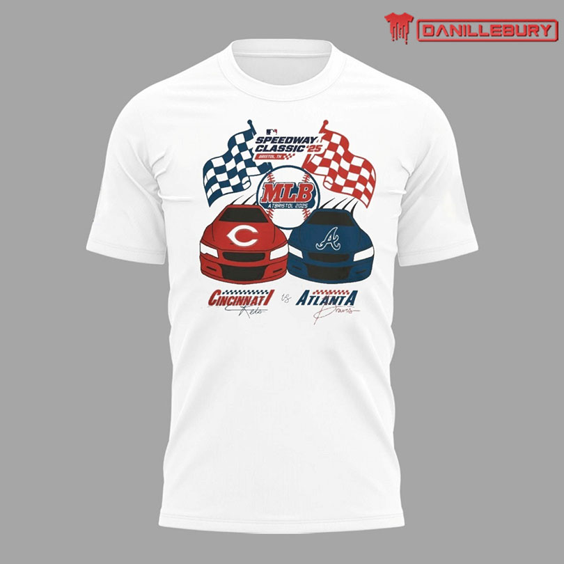 Cincinnati Reds vs. Atlanta Braves 2025 Speedway Classic Cars Shirt
