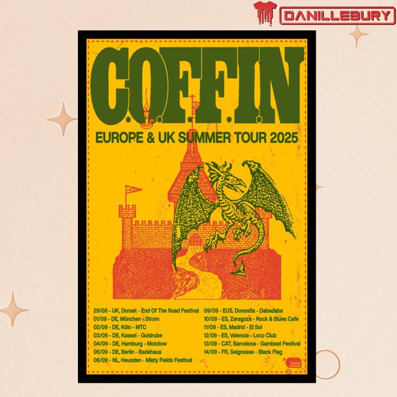 C.O.F.F.I.N Europe & UK Summer Tour 2025 Poster