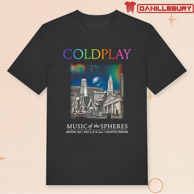 Coldplay July 15-16 2025 Boston Music Of The Spheres Tee
