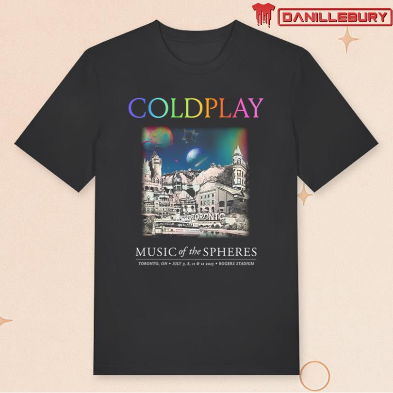 Coldplay Toronto Music of the Spheres July 2025 Tour T-shirt
