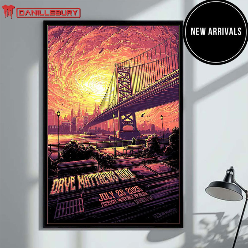 Dave Matthews Band Event Poster At Freedom Mortgage Pavilion In Camden NJ On July 28 2025