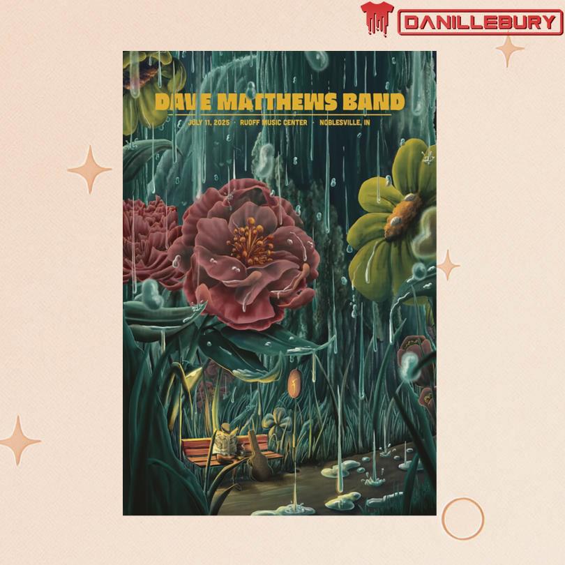 Dave Matthews Band july 11 2025 Ruoff Music Center, Noblesville, IN Poster