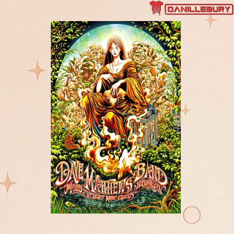 Dave Matthews Band July 12 2025 Ruoff Music Center in Noblesville IN Poster