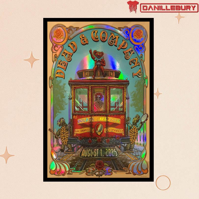 Dead and Company Aug 01 2025 Golden Gate Park San Francisco CA Tour Poster