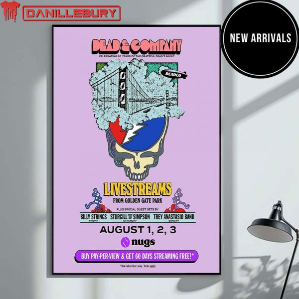 Dead And Company San Francisco California On August 1 2 3 2025 Poster