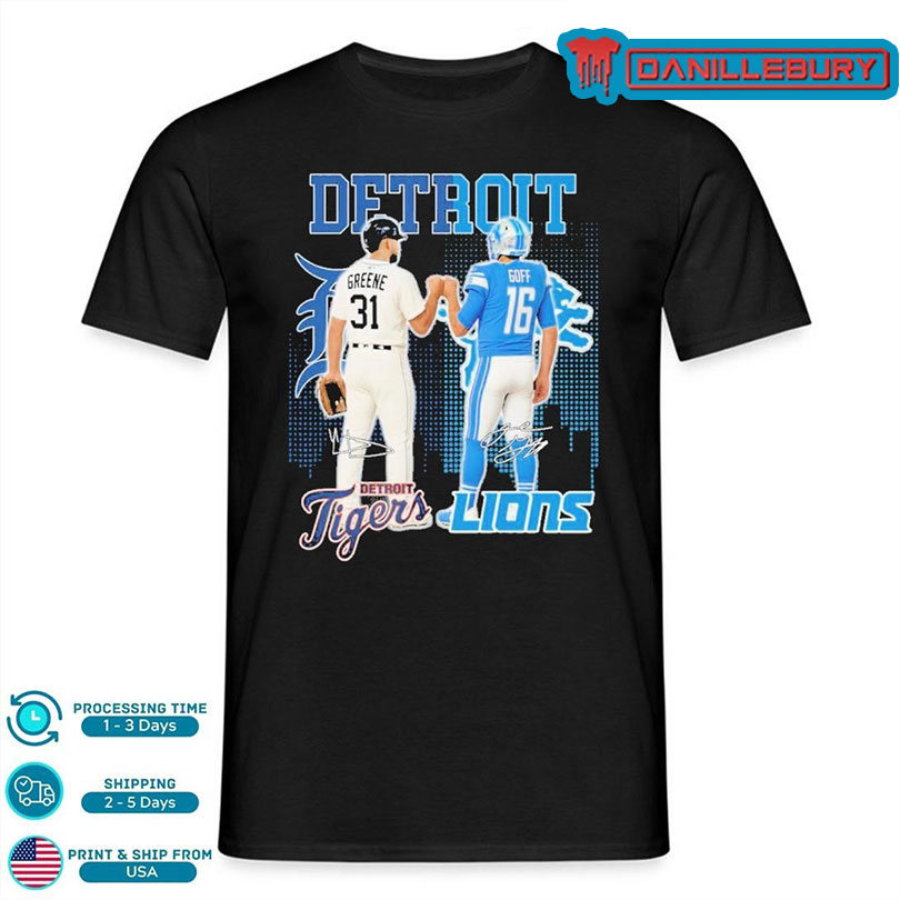 Detroit Tigers x Detroit Lions Signatures Shirt