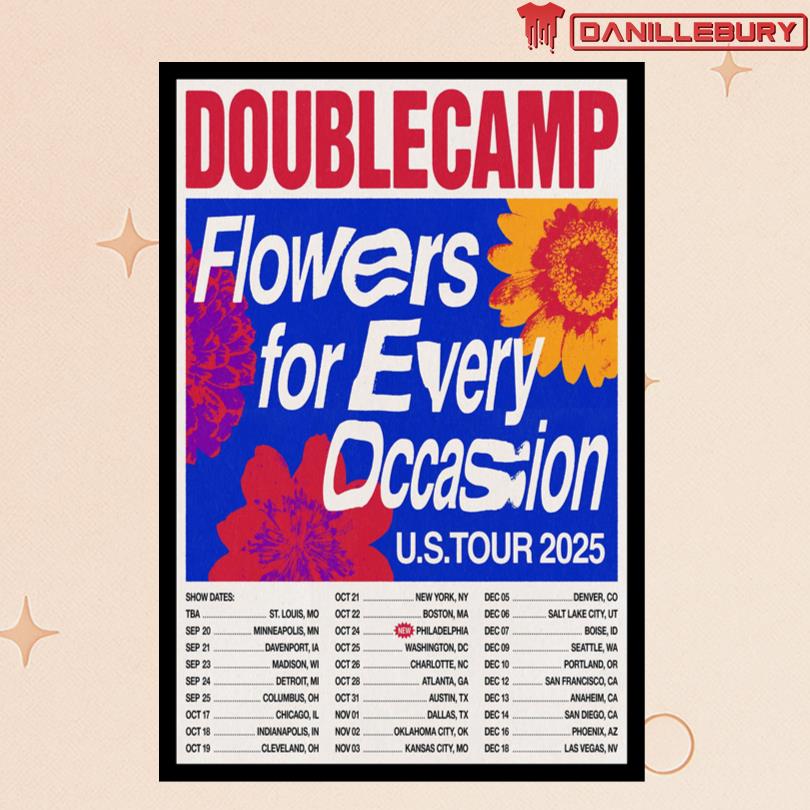 Double Camp 2025 Flowers for Every Occasion US Tour Poster