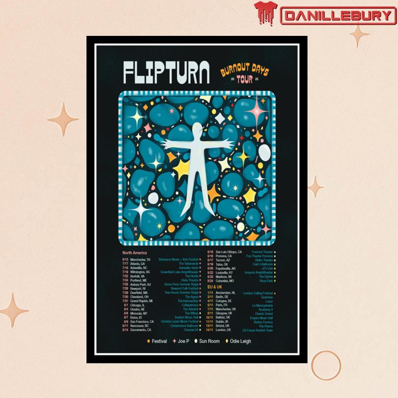Flipturn Burnout Days Tour 2025 Poster
