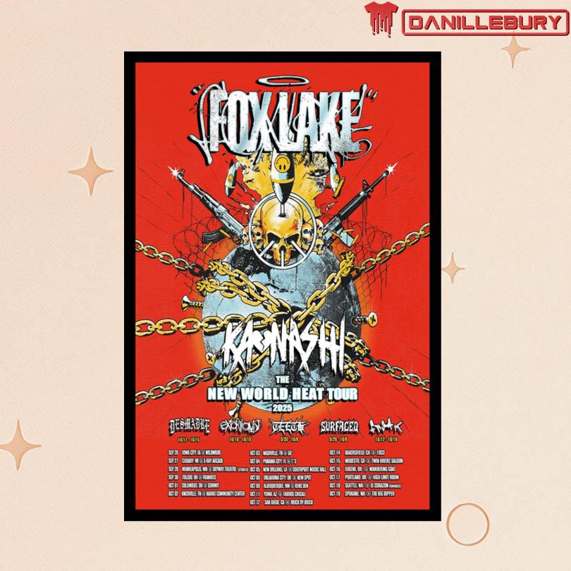 Fox Lake New World Heat Tour 2025 Show Poster