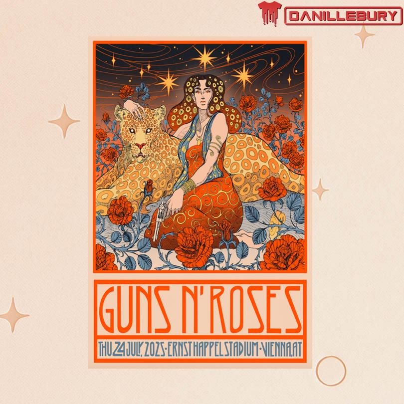Guns N_ Roses July 24 2025 Ernst Happel Stadion in Vienna Poster