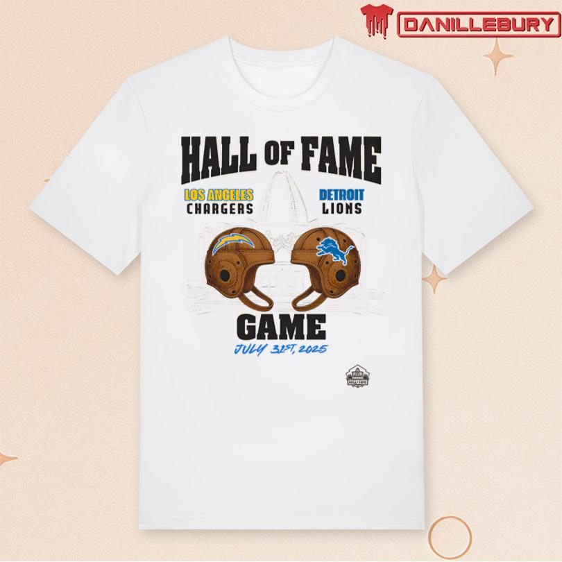 Hall of Fame Game 2025 Men\'s Natural Dueling Throwback Helmet T-Shirt