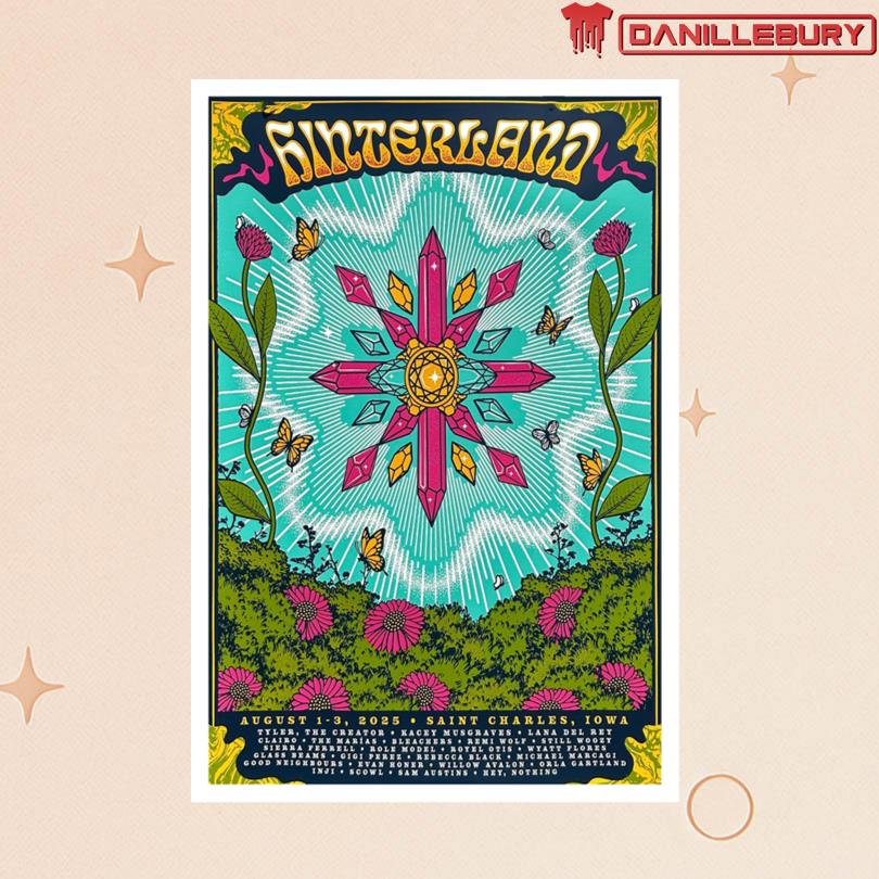 Hinterland Music Festival August 1-3 2025 Saint Charles Iowa Poster