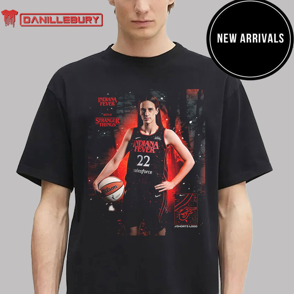 Indiana Fever X Stranger Things Cover Caitlin Clark New Stranger Things Jerseys WNBA 2025 T-Shirt
