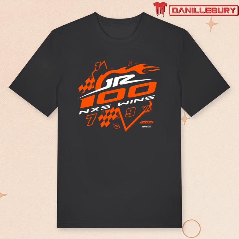 JR Motorsports 100 Wins Black T-shirt