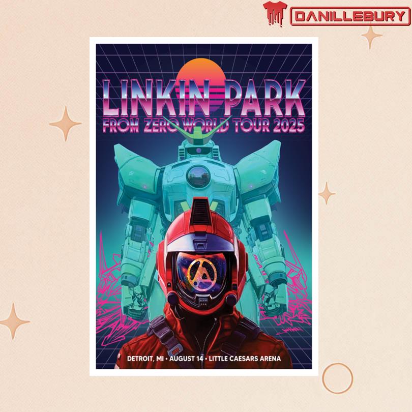 Linkin Park Aug 14 2025 Little Caesars Arena, Detroit, MI Poster