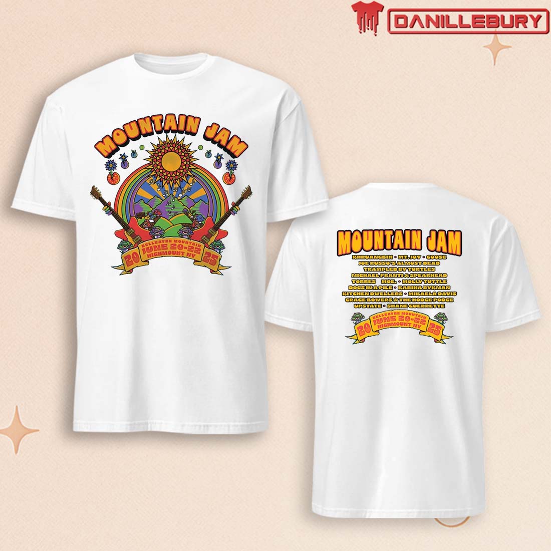 Mountain Jam June 20-22 2025 Highmount NY Tee