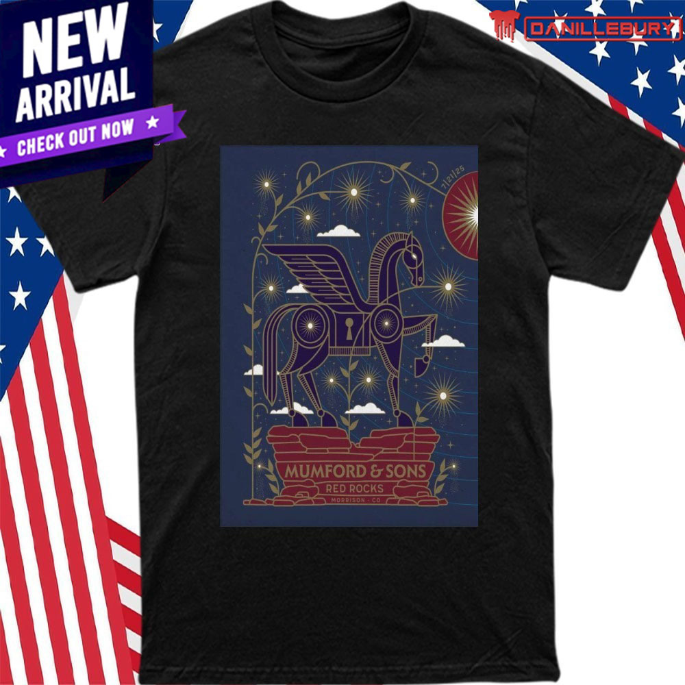 Mumford And Sons Jul 21 2025 Red Rocks Amphitheatre in Morrison CO Poster Shirt