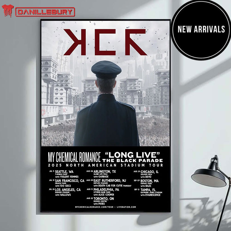 My Chemical Romance 2025 North American Stadium Tour Poster Canvas