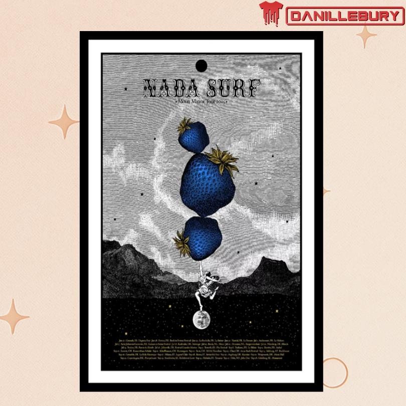 Nada Surf 2025 Moon Mirror Tour Poster