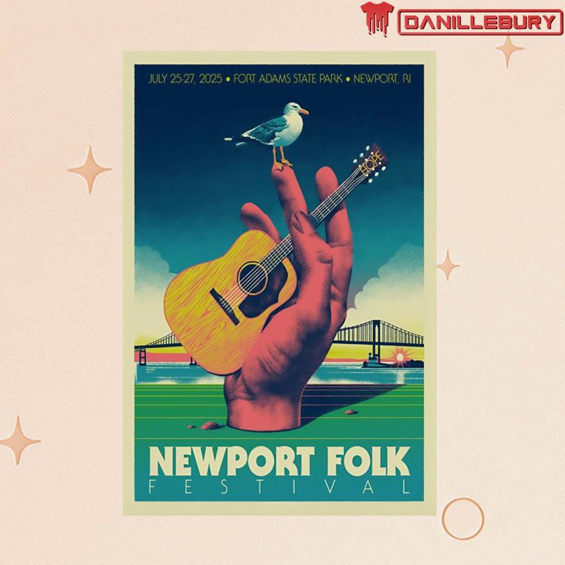 Newport Folk Festival Jul 25-27 2025 Fort Adams State Park in Newport RI Poster