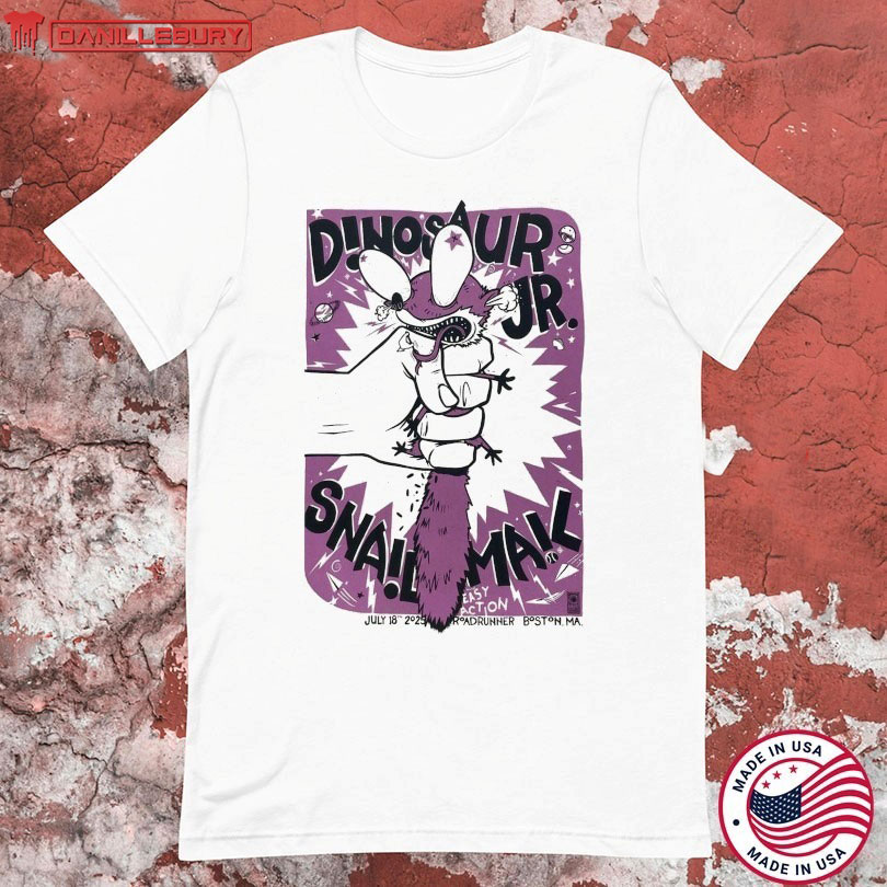 Official Dinosaur Jr. + Snail Mail Boston, MA 18 July 2025 T-shirts